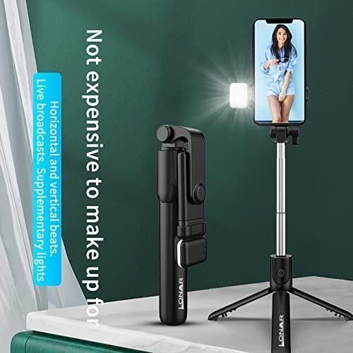 Extendable Flash 3 - in - 1 Selfie Stick Tripod with Bluetooth Remote - Bazarshopy