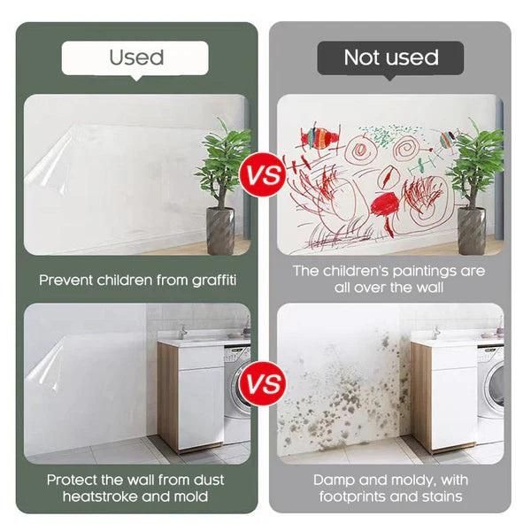🛡️ Self - Adhesive Transparent Electrostatic Wall Protection Film (Buy 1 Get 1 Free) - Bazarshopy