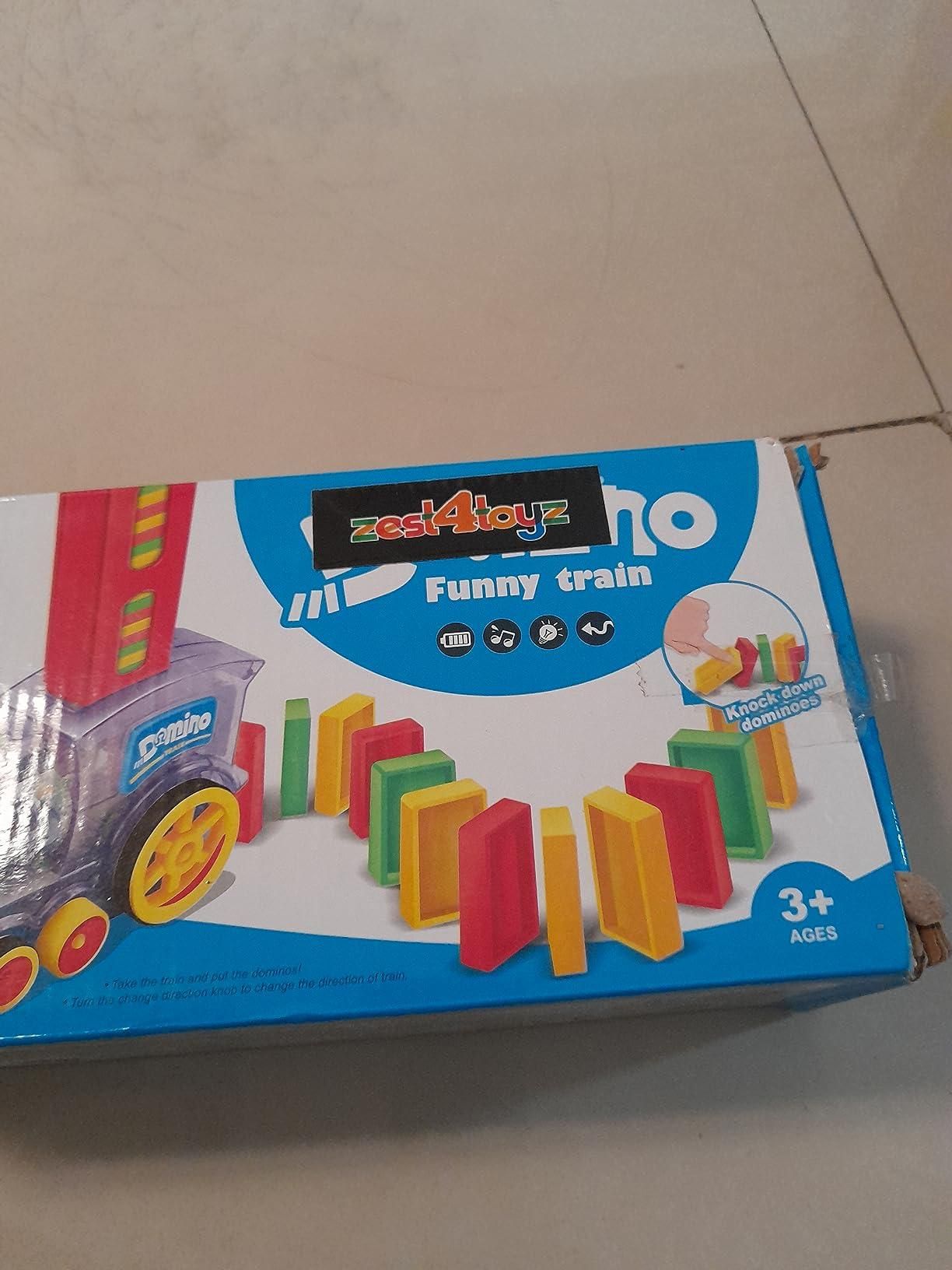 Train Toy Domino Set for Kids BPA Free Plastic with Sound Effects - Bazarshopy