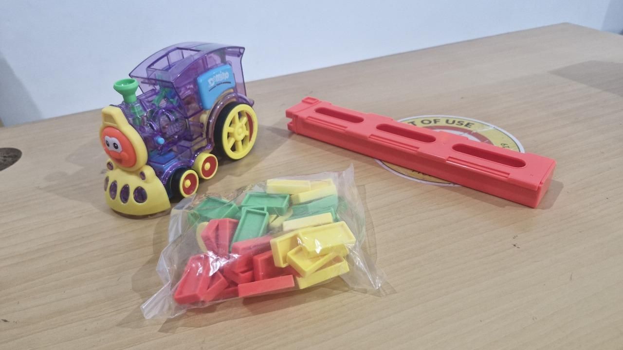 Train Toy Domino Set for Kids BPA Free Plastic with Sound Effects - Bazarshopy