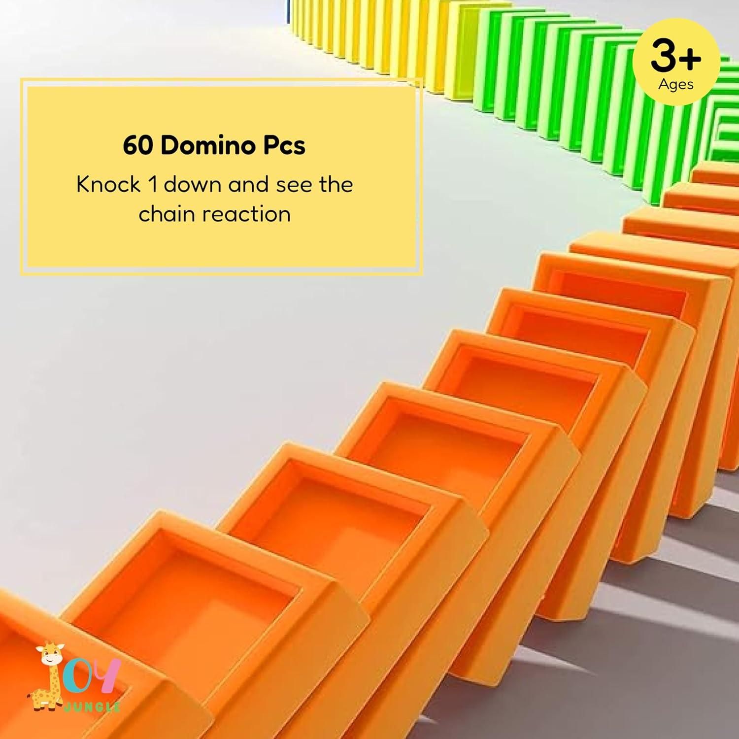 Train Toy Domino Set for Kids BPA Free Plastic with Sound Effects - Bazarshopy