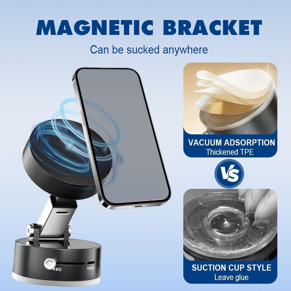 Vacuum Magnetic Suction Phone Holder - Bazarshopy